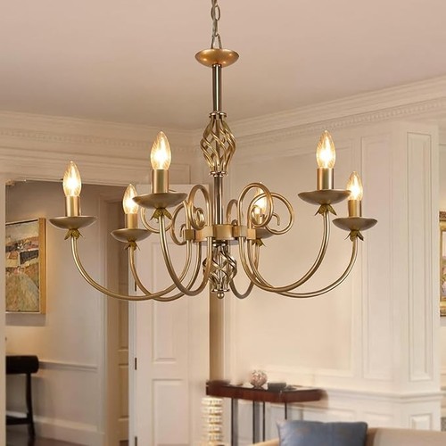 Light brushed brass - 6-light,