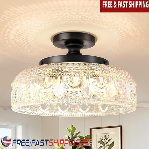 Vintage semi flush ceiling - semi-flush,