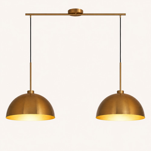 3in light copper - 2-light, pendant