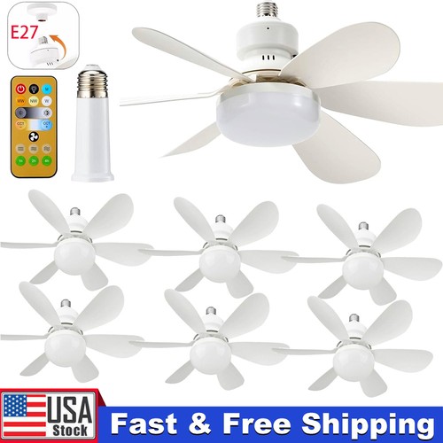 E27 socket fan - 2-in-1, light