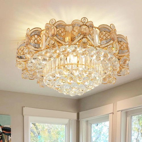 Modern gold crystal round - gold,